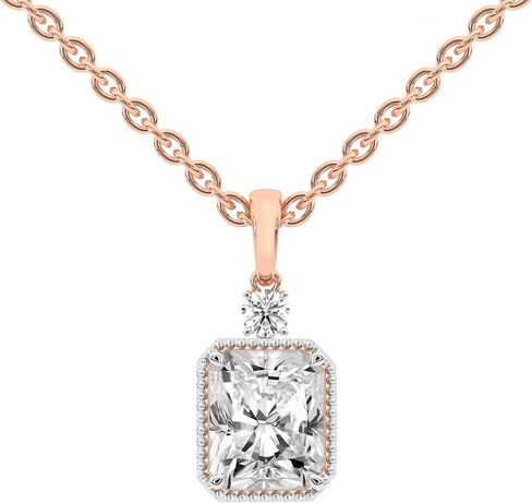 الماس الودية 0.75 قيراط - 6 قيراط IGI مختبر معتمد الماس الماس | Joan Fashion Lab Diamond Necklace في 14K أو 18K أبيض أو أصفر أو وردي | جودة FG-VS1-VS2 in Saudi Arabia