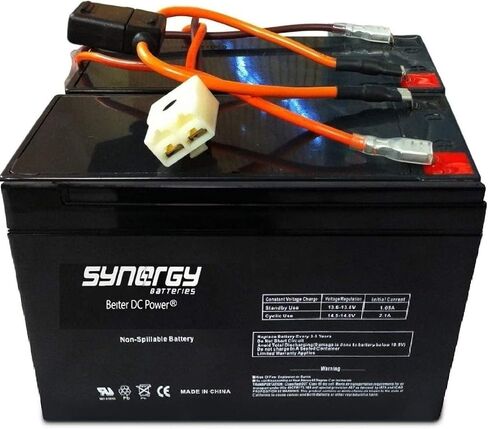 Razor 12 Volt 7Ah Electric Scooter Replacement Batteries High Performance - Set of 2 Includes New Wiring Harness (replaces 6-DW-7) Beiter DC Power in Saudi Arabia