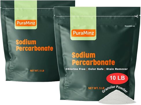Sodium Percarbonate (5lbs) -Premium Oxygen Bleach/Solid Hydrogen Peroxide. Color-Safe Stain & Grime Remover, Multi-Use Cleaner for Home & Laundry- Packed in Durable Resealable Packaging. in Saudi Arabia