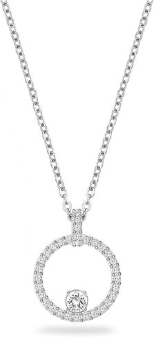 SWAROVSKI Constella Pendant, Pavé, Round Cut, Clear, Rhodium Finished in Saudi Arabia