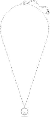 SWAROVSKI Constella Pendant, Pavé, Round Cut, Clear, Rhodium Finished in Saudi Arabia