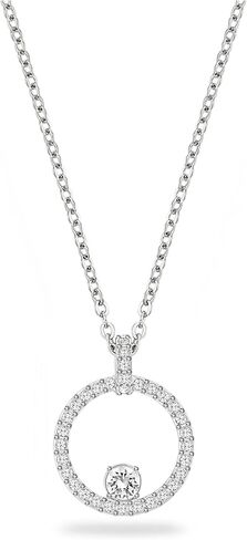 SWAROVSKI Constella Pendant, Pavé, Round Cut, Clear, Rhodium Finished in Saudi Arabia