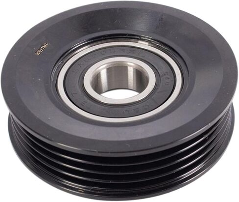 Serpentine Belt Idler Pulley Steel Black 4pc 0.67 Hole Diameter for Subaru,for Saab,for Mazda,for Honda,for Dodge,for Chrysler,for Acura in Saudi Arabia
