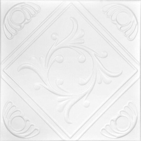 à la maison سقوف R02 الماس إكليل إكليل من البلاط السقف الغراء (256 قدم مربع/حقيبة) ، حزمة من 96 ، أبيض نقي - ساتان (Behr) in Kuwait