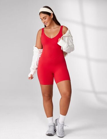 Hugcurve v Neck Belesuits for Women One Piece Athletic Rompers with Bruy in Bra Sonclessed Bodys. in Kuwait