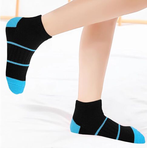 Bemeol 12 Pairs Girls Ankle Socks Kids Low Cut Ankle Socks Girls Half Cushion Athletic Sock in Saudi Arabia
