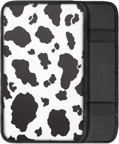 Black Leopard Print Auto Center Console Armrest Pad Universal Cheetah Print Car Center Console Cover Seat Box Cover for Sedan, Van, SUV, Truck Car Accessorie in Saudi Arabia