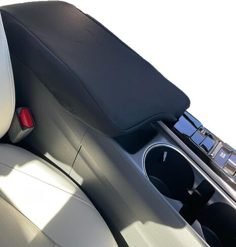 مصنوعة في الولايات المتحدة الأمريكية مصممة ل Cadillac CT5 2020-2025 Neoprene Auto Armrest Center Cover Cover Protector Black in Kuwait