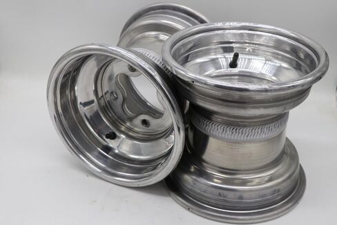 2 × 9 "عجلات الألومنيوم الخلفية RIMS 4x144 تناسب هوندا 450R 400EX 300EX TRX250R مصقول in Kuwait
