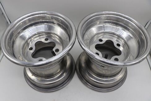 2 × 9 "عجلات الألومنيوم الخلفية RIMS 4x144 تناسب هوندا 450R 400EX 300EX TRX250R مصقول in Kuwait