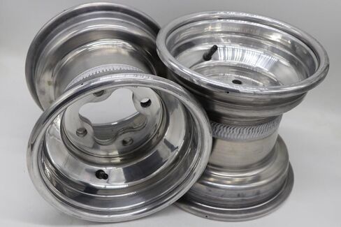 2 × 9 "عجلات الألومنيوم الخلفية RIMS 4x144 تناسب هوندا 450R 400EX 300EX TRX250R مصقول in Kuwait