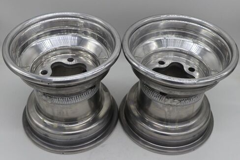 2 × 9 "عجلات الألومنيوم الخلفية RIMS 4x144 تناسب هوندا 450R 400EX 300EX TRX250R مصقول in Kuwait