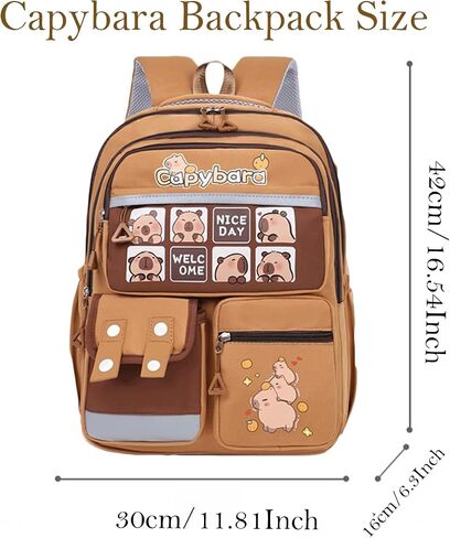 Capybara Backpack Capibara Bag Capivara Backpack Cute Kapibara Bag Capy Bara Cappy Barra Daypack(Capybara-4) in Saudi Arabia