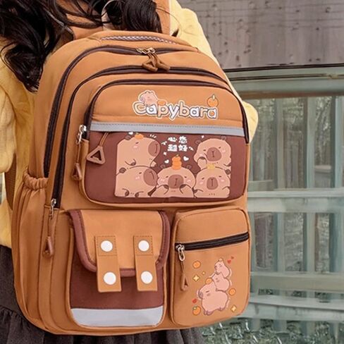 Capybara Backpack Capibara Bag Capivara Backpack Cute Kapibara Bag Capy Bara Cappy Barra Daypack(Capybara-4) in Saudi Arabia