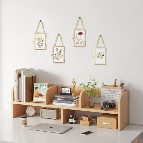 FOCHIER F 3 Pcs Pressed Flower Frames with Tweezers, Wall Hanging Double Glass Frames with Metal Chain for Pressed Dried Flowers Plants, Golden in Kuwait