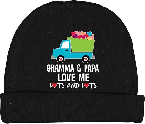 inktastic Gramma and Papa Love Me Grandson Truck Baby Beanie Hat in Saudi Arabia
