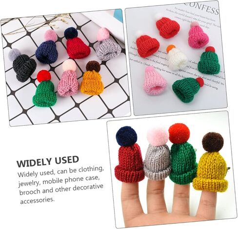 1 مجموعة صغيرة من القبعات المحبوكة لطفلة الفتاة القبعات الإكسسوارات الإبداعية لبروتش المجوهرات ولعب الألعاب الأولاد والبنات الحرف والزخارف لون عشوائي in Kuwait