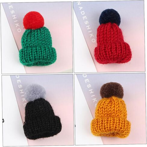 1 مجموعة صغيرة من القبعات المحبوكة لطفلة الفتاة القبعات الإكسسوارات الإبداعية لبروتش المجوهرات ولعب الألعاب الأولاد والبنات الحرف والزخارف لون عشوائي in Kuwait