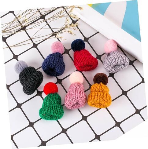1 مجموعة صغيرة من القبعات المحبوكة لطفلة الفتاة القبعات الإكسسوارات الإبداعية لبروتش المجوهرات ولعب الألعاب الأولاد والبنات الحرف والزخارف لون عشوائي in Kuwait