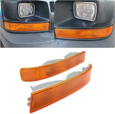 ECOTRIC Turn Parking Signal Light Compatible with 2003-2025 GMC Savana Van/Chevy Chevrolet Express Side Marker Parking Lights Assembly Corner Pair Replace for GM2520188 GM2521188(No Light Bulb) in Saudi Arabia