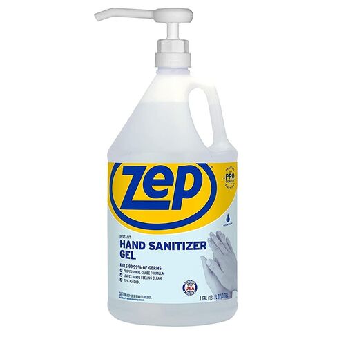 Zep Instant Hand Sanitizer Gel 70% Alcohol - 1 Gallon (Case of 4) ECZUIHSG128 - Pump Included - Exceeds CDC Guidelines - Kills 99.99% of germs in Kuwait