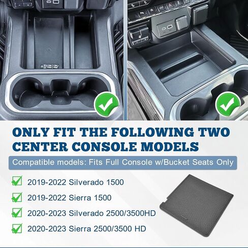 Cover Cover Console Console Cover Cover Cover Hidden Organizer for 2019-2022 Chevy Silverado/GMC Sierra 1500 and 2020-2023 Silverado/GMC Sierra 2500HD 3500HD Accessories (Comple Console W/Pucket Sats فقط) in Saudi Arabia