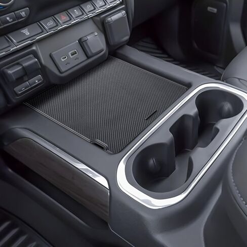 Cover Cover Console Console Cover Cover Cover Hidden Organizer for 2019-2022 Chevy Silverado/GMC Sierra 1500 and 2020-2023 Silverado/GMC Sierra 2500HD 3500HD Accessories (Comple Console W/Pucket Sats فقط) in Saudi Arabia