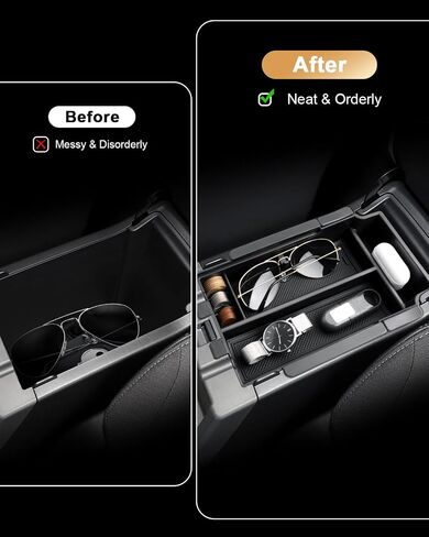 Center Console Organizer Set For 2024-2026 Subaru Crosstrek/Hybrid - 3 Pcs Double-Layer Armrest Box Organizer + Hanging Middle Console Organizer + TPE Cup Holder For 2024-2026 Crosstrek Accessories in Kuwait