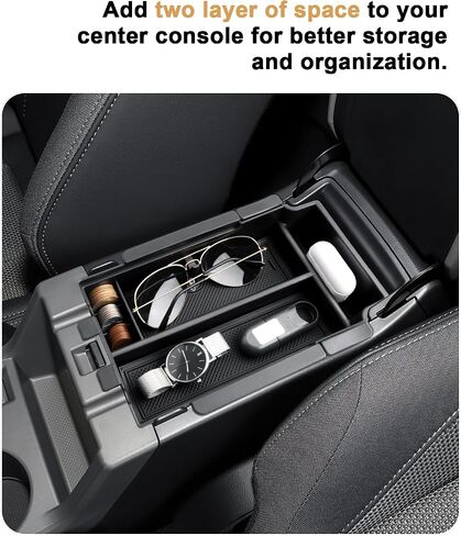 Center Console Organizer Set For 2024-2026 Subaru Crosstrek/Hybrid - 3 Pcs Double-Layer Armrest Box Organizer + Hanging Middle Console Organizer + TPE Cup Holder For 2024-2026 Crosstrek Accessories in Kuwait