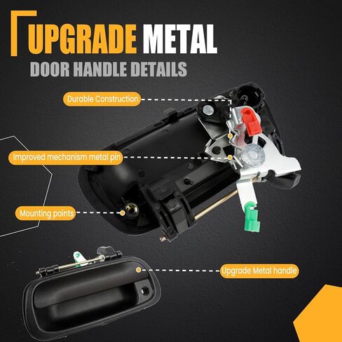 GSPSCN Tailgate Handle Assembly - Compatible with 2000-2006 Toyota Tundra - Upgraded Metal - Exterior Liftgate Latch Handle w/Keyhole - OEM# 69090-0C030-C0, 69090-0C010, 80866, TO1915110 in Saudi Arabia