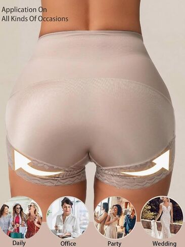 Women's Shapewear Control Panties,Butt Lift Underwear,High-Waisted Butt Lifter Briefs, Slimming Panties with Lace Trim in Kuwait