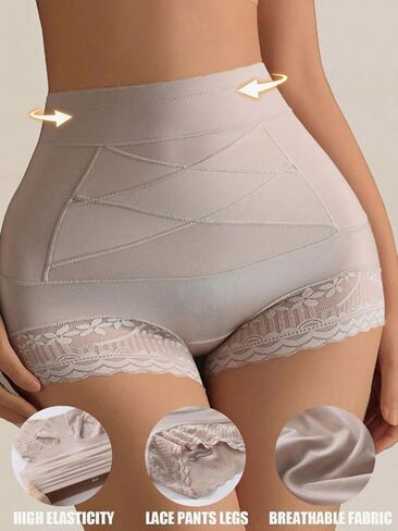 Women's Shapewear Control Panties,Butt Lift Underwear,High-Waisted Butt Lifter Briefs, Slimming Panties with Lace Trim in Kuwait