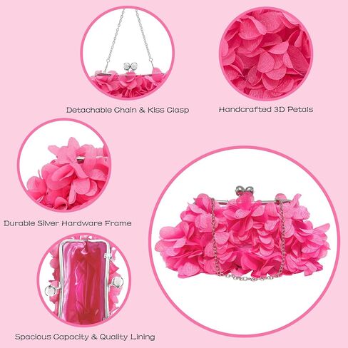 Evening Bags for Women Formal Floral Clutch Purses for Women Wedding Cocktail Party Prom Purse Dressy Handbags in Saudi Arabia