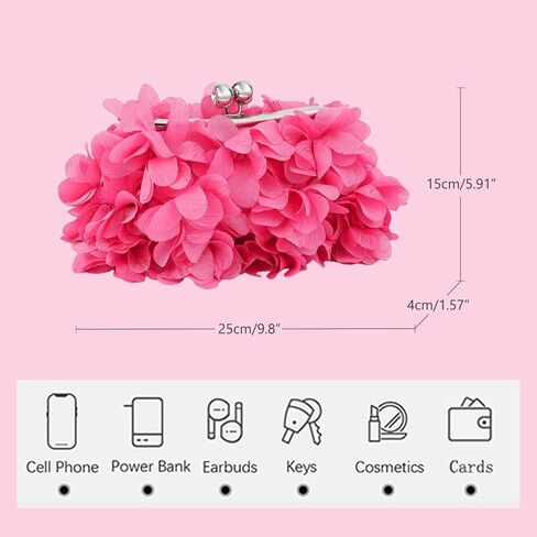 Evening Bags for Women Formal Floral Clutch Purses for Women Wedding Cocktail Party Prom Purse Dressy Handbags in Saudi Arabia