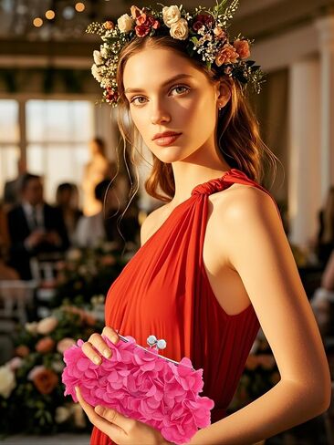Evening Bags for Women Formal Floral Clutch Purses for Women Wedding Cocktail Party Prom Purse Dressy Handbags in Saudi Arabia