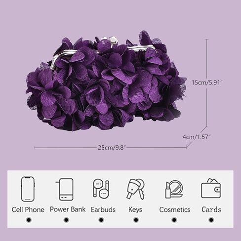 Evening Bags for Women Formal Floral Clutch Purses for Women Wedding Cocktail Party Prom Purse Dressy Handbags in Saudi Arabia