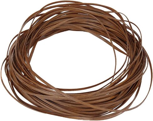 GORGECRAFT 5mm x 30m Rattan Repair Kit Weave Material Plastic Flat Basket Wicker Weaving Reed Synthetic Rattan Woven Knit Furniture Plastic Cane Fix Knit Vinyl for Garden Patio Chair Sofa Box Camel in Kuwait