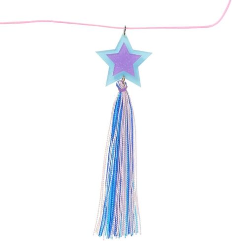 Alexa Star Necklace with Blue & Purple Acrylic Charm, Nickle-Free, Adjustable up to 26 inches in Saudi Arabia