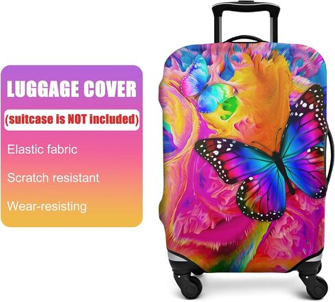 Butterfly Suitcase Cover for Butterfly Lover,Suitcase Protector Elastic Luggage Anti-scratch (Color 2, Large (25-28in)) in Saudi Arabia