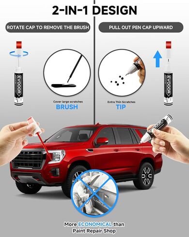 Onyx Black(GBA/WA8555) Touch Up Paint Compatible with GMC Exact Match 2 in 1 Touch up Paint for Chips and Nicks Repair with 2pcs Disposable Micro Applicators in Kuwait