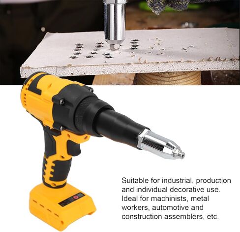 أداة برشام yunseity cordless ، برشام أوتوماتيكي كهربائي بدون فرش مع ضوء LED ، قوة سحب 3.2 - 4.8 مم ، مواد ABS ، تطبيقات واسعة ، لبطارية DCB206 DCB207 DCB208 in Saudi Arabia