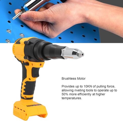 أداة برشام yunseity cordless ، برشام أوتوماتيكي كهربائي بدون فرش مع ضوء LED ، قوة سحب 3.2 - 4.8 مم ، مواد ABS ، تطبيقات واسعة ، لبطارية DCB206 DCB207 DCB208 in Saudi Arabia