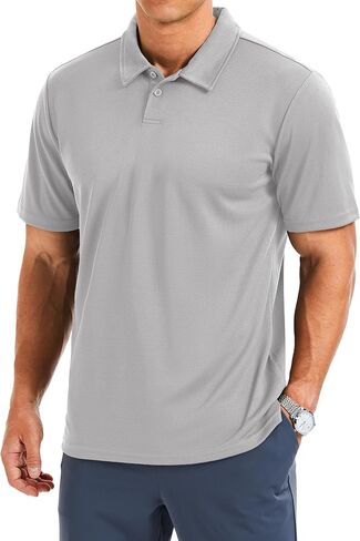 Men's Polo Shirts Short Sleeve Performance Quick Dry Moisture Wicking Collared Shirt for Golf Fishing in Kuwait