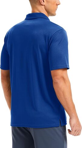 Men's Polo Shirts Short Sleeve Performance Quick Dry Moisture Wicking Collared Shirt for Golf Fishing in Kuwait