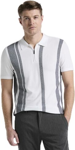 Perry Ellis Men's Short Sleeve Tech Stretch Zip Polo in Saudi Arabia