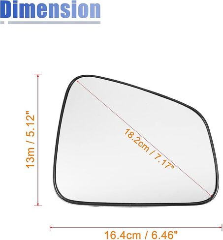 TOP-VIGOR 1-Pack Passenger Side Heated Mirror Glass Compatible with 2013 2014 2015 2016 Buick Encore, 2015 2016 2017 2018 2019 2020 Chevrolet Chevy Trax, Right Side Mirror with Backing Plate, 94564035 in Saudi Arabia