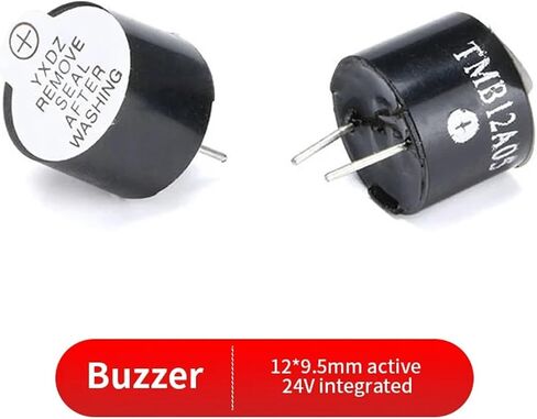 10pcs 3V 3.3V 5V 12V 24V طنانة نشطة مغناطيسية طويلة نغمة صافرة مستمرة 12 مم 9.5 مم نشط/سلبي صاخب بيزو (1707-passive) in Kuwait