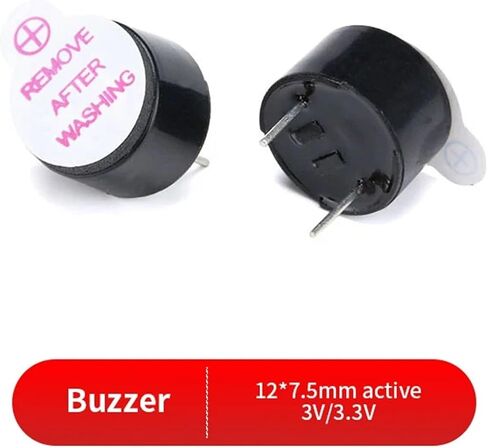 10pcs 3V 3.3V 5V 12V 24V طنانة نشطة مغناطيسية طويلة نغمة صافرة مستمرة 12 مم 9.5 مم نشط/سلبي صاخب بيزو (1707-passive) in Kuwait