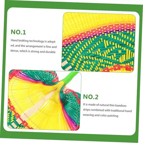 Happyyami Summer Fan Handmade Rattan Handwoved Fan Cooling PU مروحة ديكور للاستخدام الداخلي في الهواء الطلق in Saudi Arabia