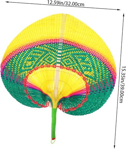 Handmade Woven Fan for Summer Creative Hand Fan for Outdoor Cooling Unique Peach Shape for Home and Travel in Saudi Arabia